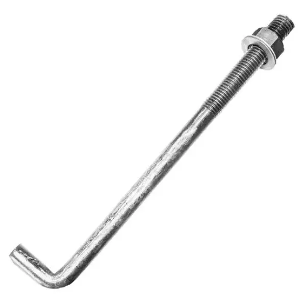 Anchor Bolts W/Nut & Wash (Astm A-153 Galv) 1/2"X18"+1-1/2"